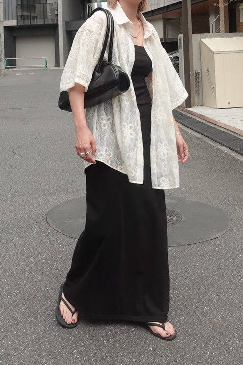 お花レースシャツ